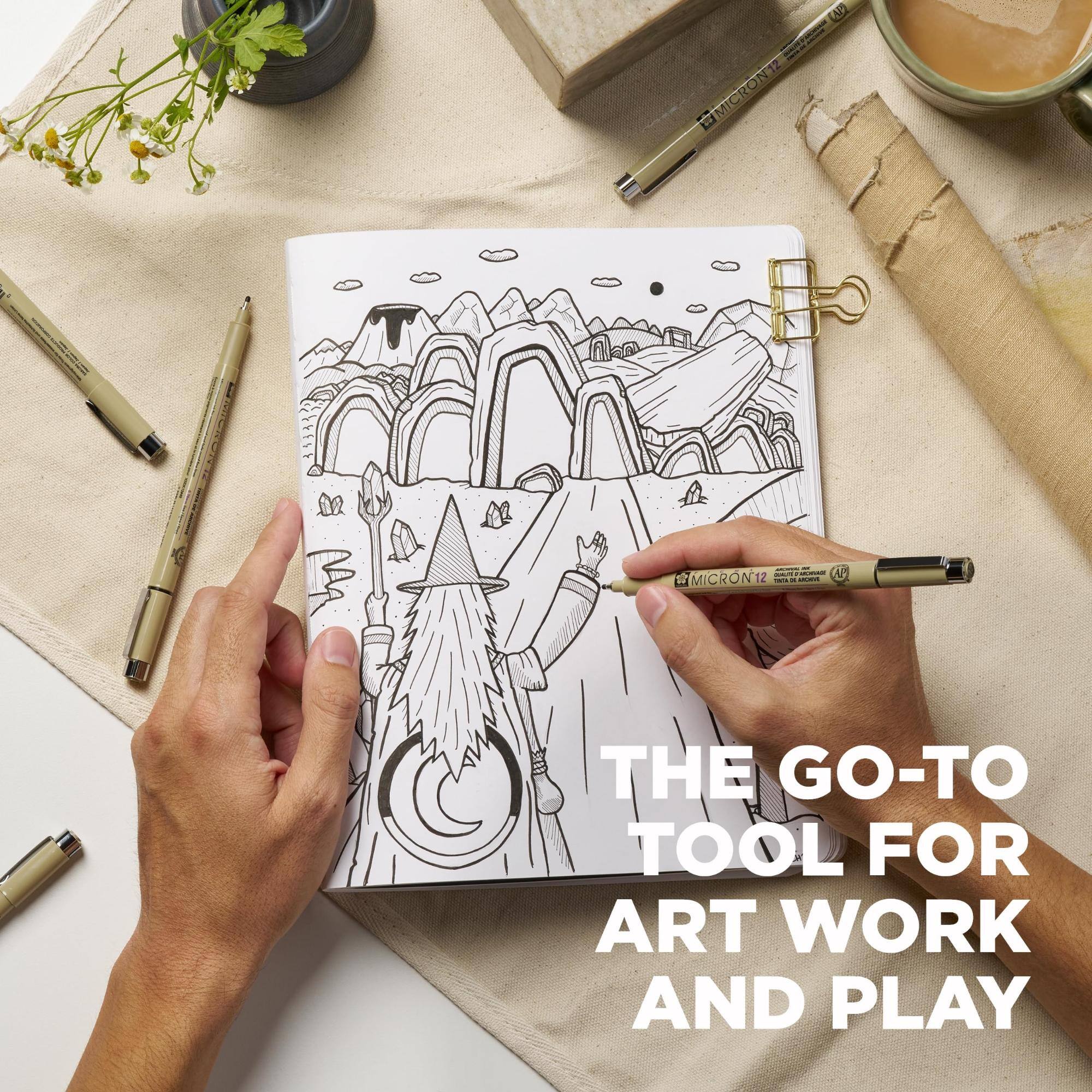 MICRON12  
AP  
200 M CONUTE INTENVADE MICRON12 33 4 LICKYL  
THE GO-TO TOOL FOR ART WORK AND PLAY