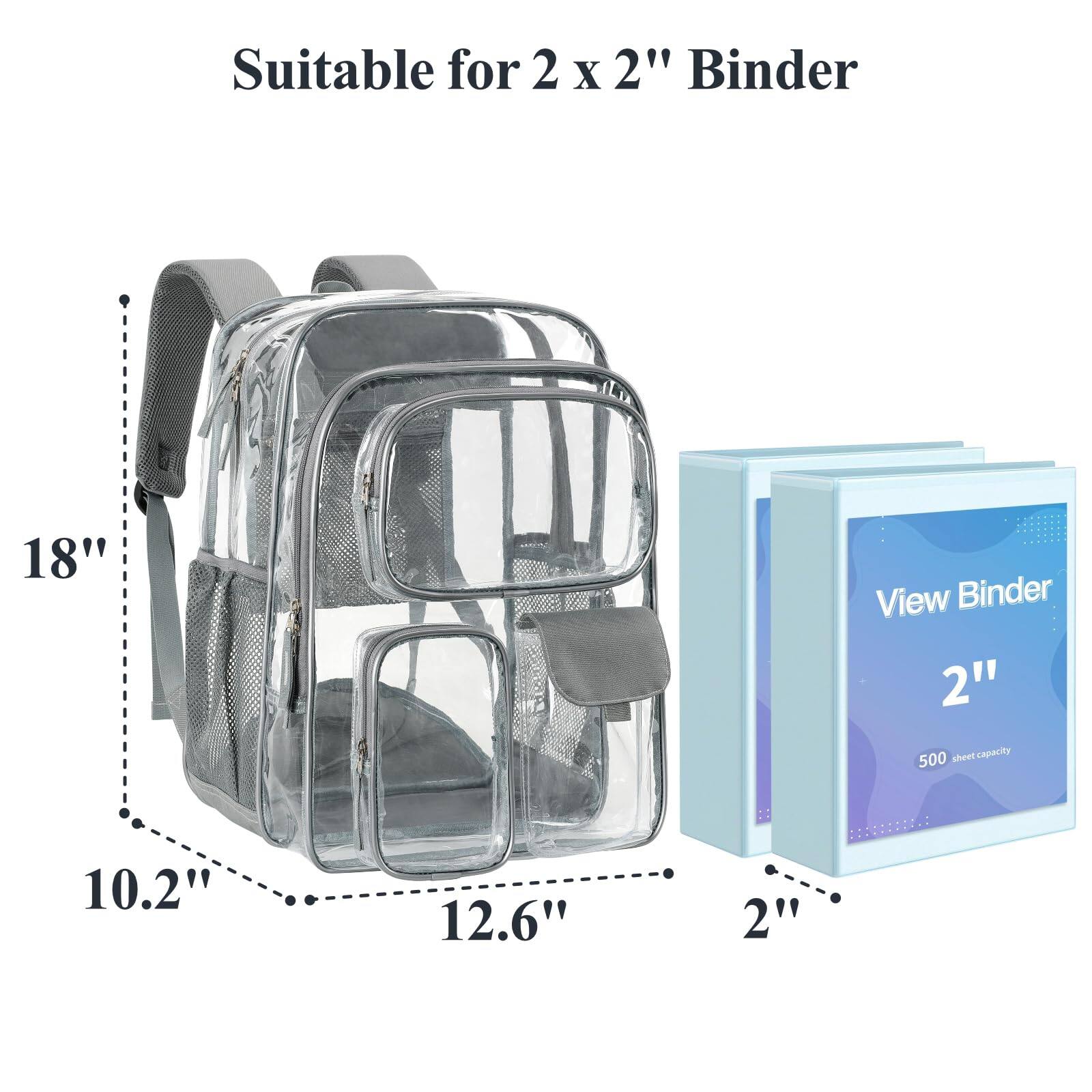 Suitable for 2 x 2" Binder

18" View Binder

10.2" x 12.6" x 2"

500 sheet capacity