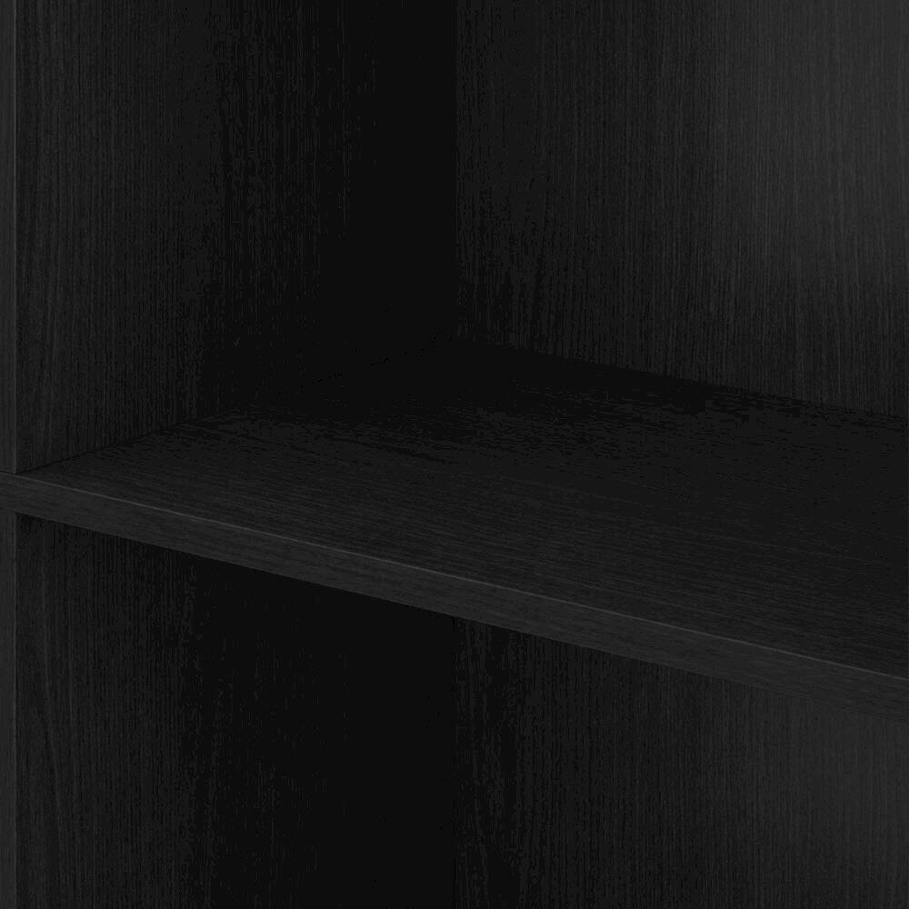 Alt View 1. FurniFact - Wood Bookcase with Open Shelving for Living Room or Office Storage - Blackwood.