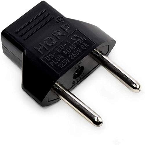HQRP US-EU-1 ADAPTER 250V 6A PLUG 125V 20