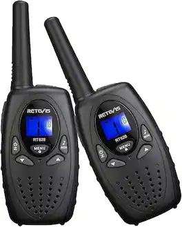 Retevis - RT628 Walkie Talkies for Kids,Walky Talky,Key Lock,VOX Crystal Voice,Easy to Use(,2 Pack) - Black