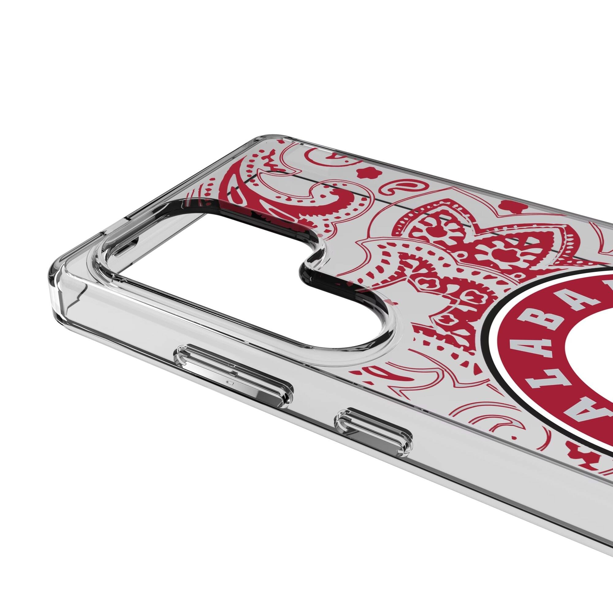 Alt View 2. Keyscaper - Alabama Crimson Tide Paisley Galaxy Clear Case - S25 - Multicolor.