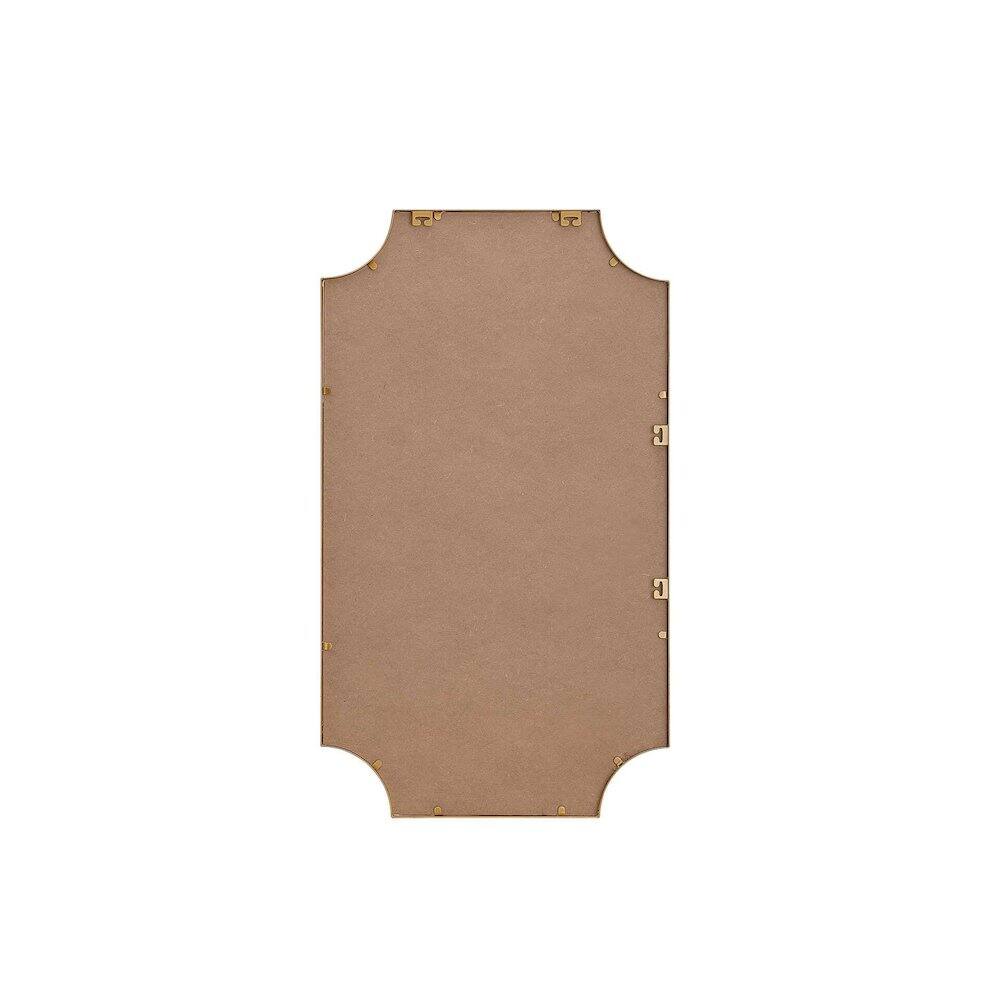 Angle. Elegant Kitchen and Bath - Notched Metal Mirror 24x42 inch in Brass - Brass.