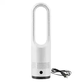 Loheer - Bladeless Tower Fan Oscillating Standing Fan with Remote Quiet Floor Air Circulator for Bedroom Office White