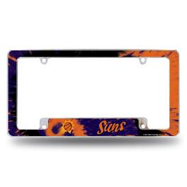 Rico Industries - Phoenix Suns Chrome Metal License Plate Frame with Bold Tie Dye Design - Multi