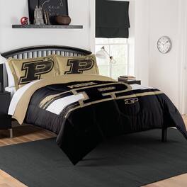 Sweet Home Collection - NCAA Purdue Boilermakers Comforter & Sham Set- Full/Queen - Multicolored