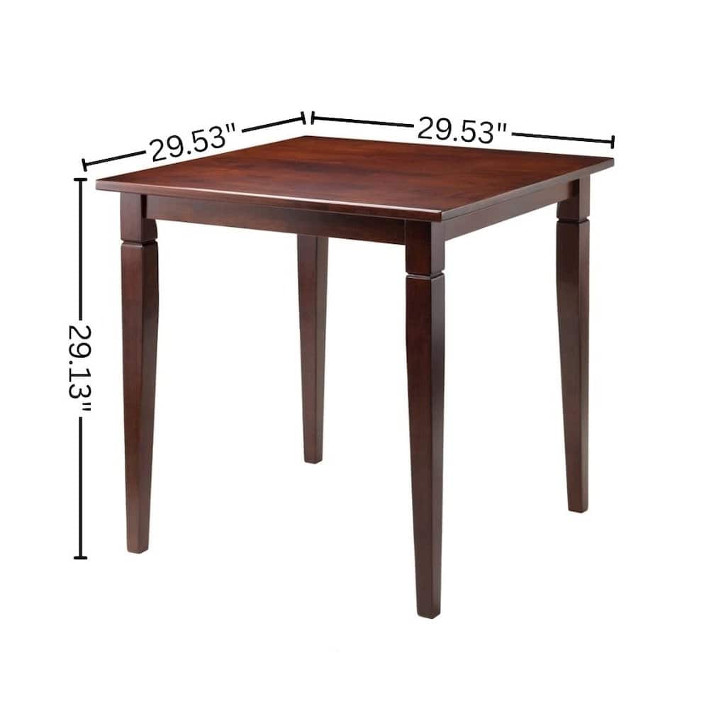 FurniFact - Square Dining Table - Walnut