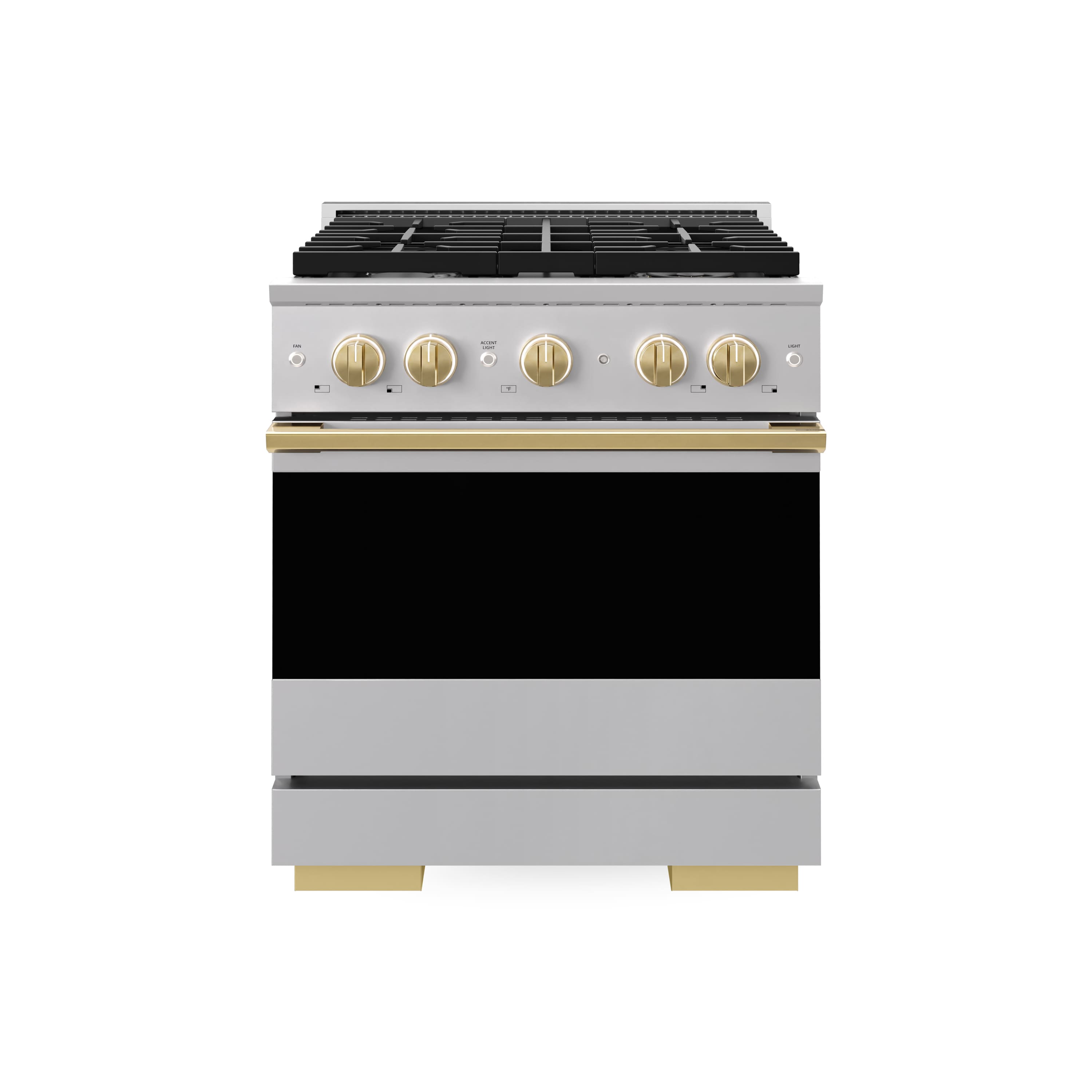 ZLINE - Autograph 30 in. 4.2 cu. ft. Marino Dual Fuel Freest