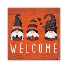 Fan Creations - Baltimore Orioles 10'' x 10'' Welcome Gnomes Sign - Multicolor