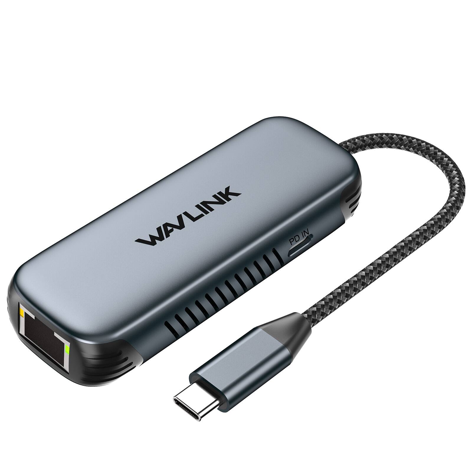 Angle. WAVLINK - USB-C to 2.5Gbps Ethernet Adapter with 95W PD, High-Speed RJ45 to Type-C Network Adapter for iPhone 15 Series, iPad, Lap.