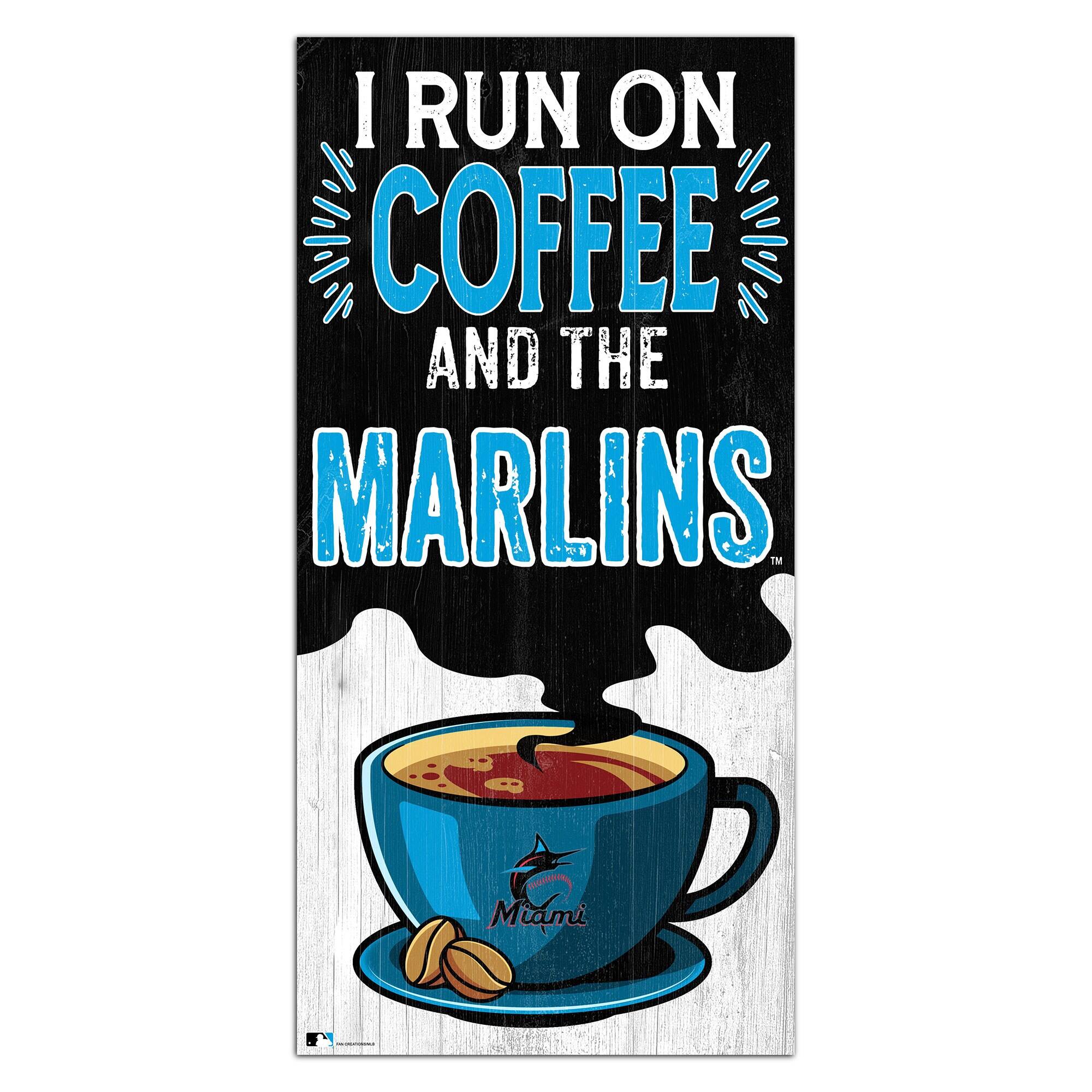 Miami Marlins 6" x 12" Coffee Wall Art