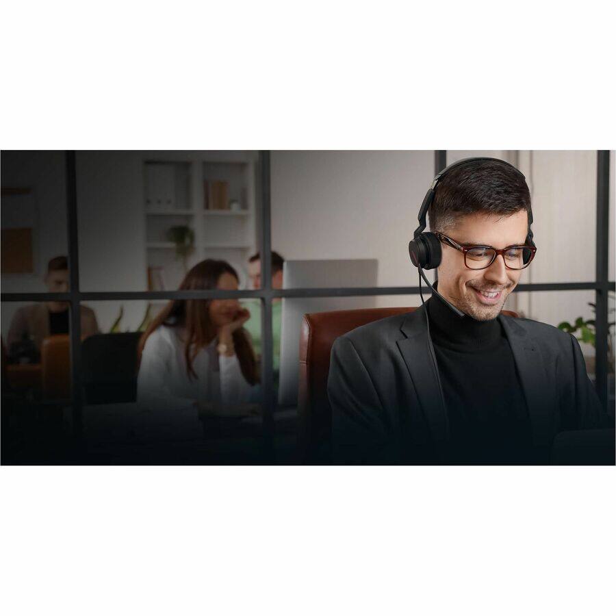 Alt View 5. Yealink - Yealink UH46 Headset - Stereo - USB Type C - Wired - 20 Hz to 20 kHz - Over-the-head - Binaural - Supra-aural - 4.92 ft - Black.