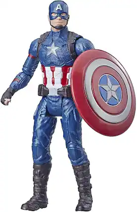 Front. Marvel - Avengers Marvel Captain America 6"-Scale Marvel Super Hero Action Figure Toy.