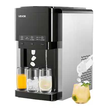 VEVOR
ON/OFF
OPEN LID
ICE CUBES
FILL ICE WATER
