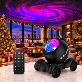 Rossetta - Galaxy Projector with Bluetooth Speaker 360° Aurora Light Remote Control and Timer for Bedroom - Black - Available in various colors