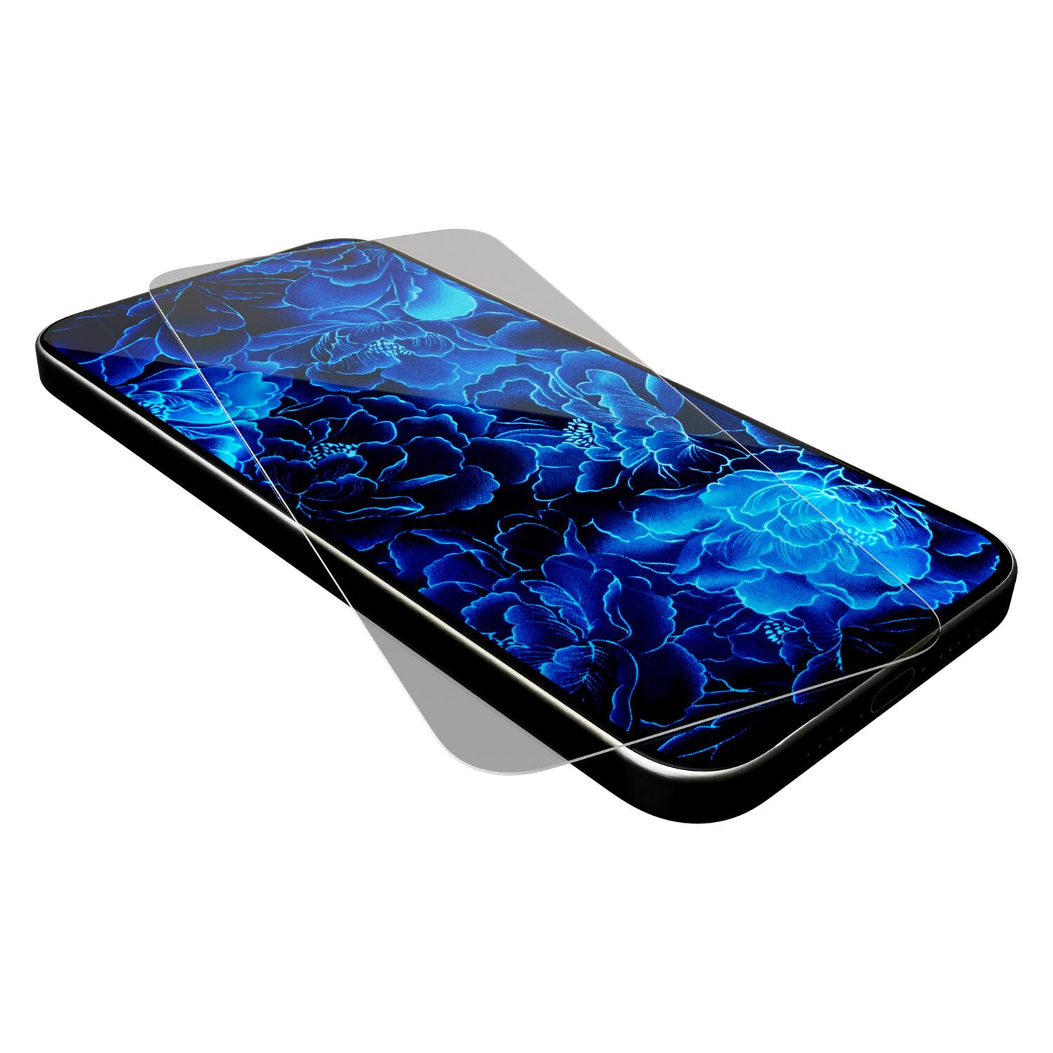Angle. Cellhelmet - Cellhelmet Sb-120-c000 Blue-light-blocking Glass For Iphone 16e/14/13/13 Pro With Alignment Tray - clear.