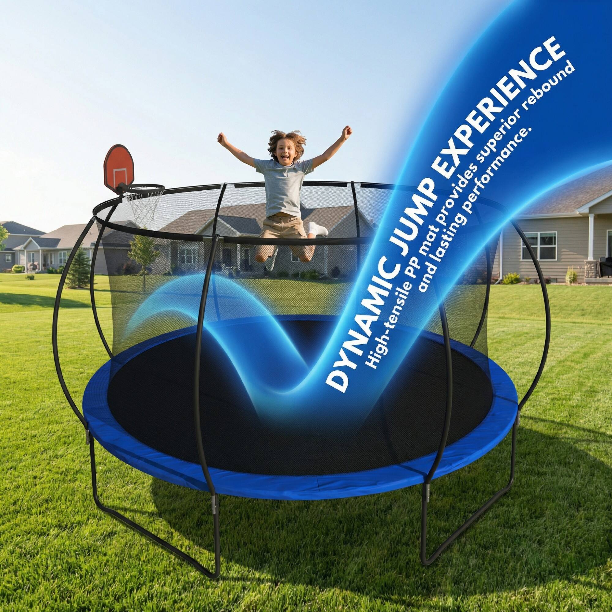 DYNAMIC JUMP EXPERIENCE  
High-tensile PP and DYNAMIC High-tensile  
Silicone PP mat provides superior rebound and lasting performance.
