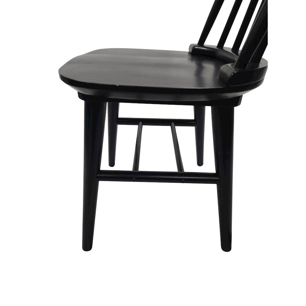 Alt View 3. Carolina Chair & Table - Eton Dining Chair - Antique Black - Black.
