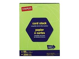 Staples - Brights 65 lb. Cardstock Paper, 8.5" x 11", 250 Sheets/Pack - Bright Green