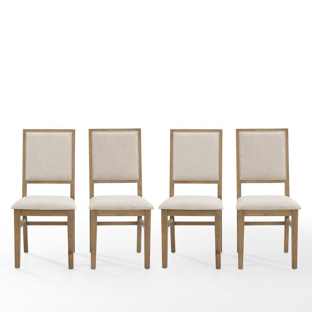 Alt View 2. Crosley Furniture - Joanna 4-Piece Upholstered Back Dining Chair Set - Brown.
