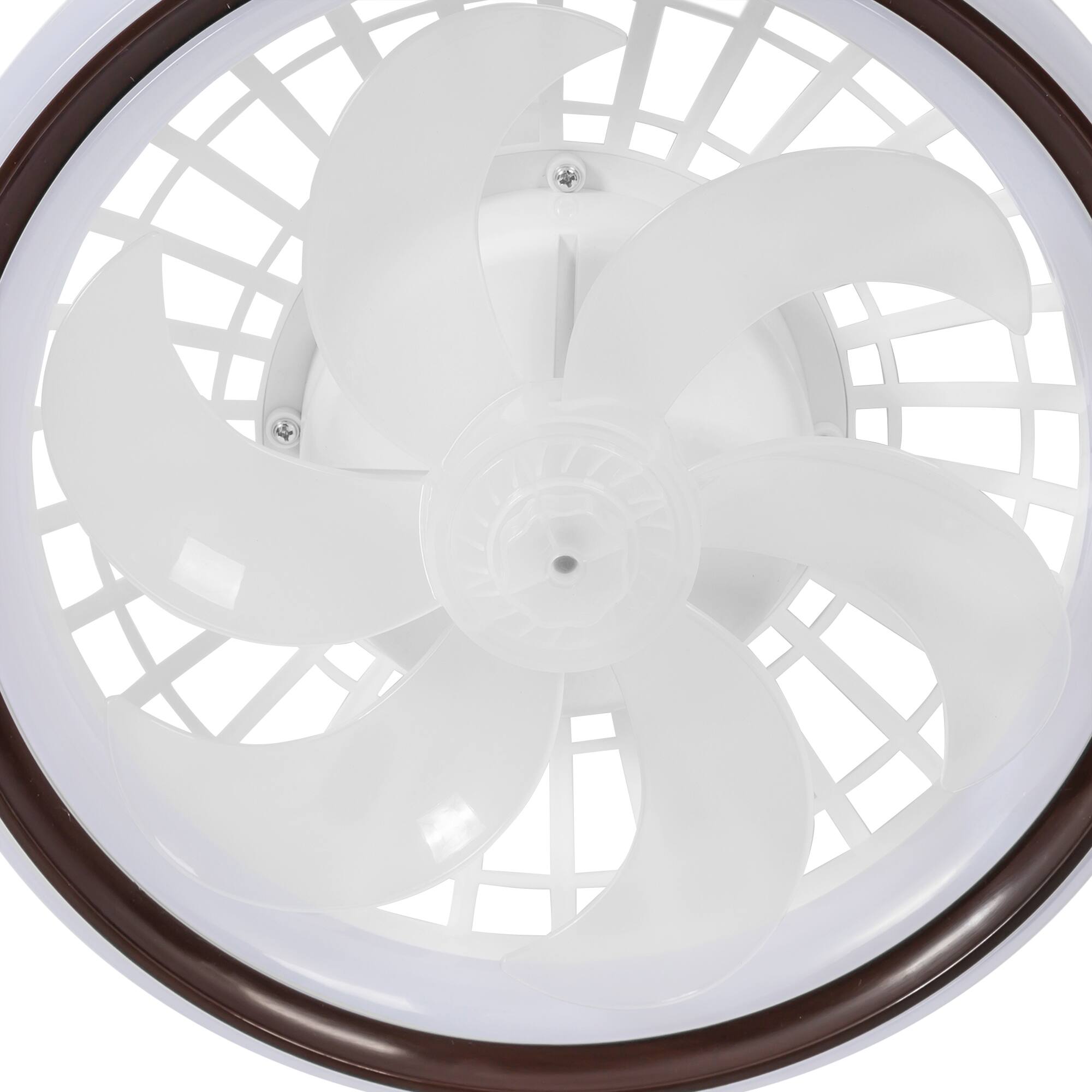 Alt View 8. Breezary - Breezary 13-Inch Multi-Directional Ceiling Fan, 3-Color Light, 7 ABS Blades, DC Motor, 6-Speed Remote & Memory Function - Matte White.