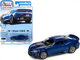 Autoworld - 2018 Chevrolet Camaro ZL1 Hyper "Modern Muscle" Limited Edition to 13000 pieces Worldwide 1/64 - Blue Metallic
