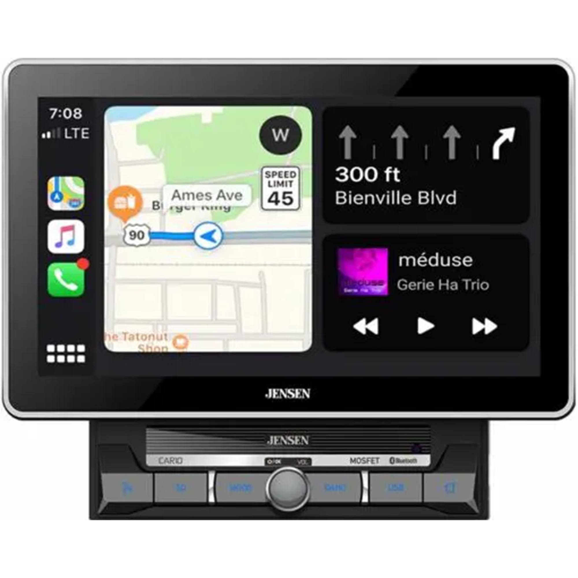 7:08 LTE  
Ames Ave  
SPEED LIMIT 45  
300 ft Bienville Blvd  
90  
méduse  
Gerie Ha Trio  
JENSEN  
JENSEN  
CARIO  
VOX  
MOSFET  
Betion 100  
GAIE