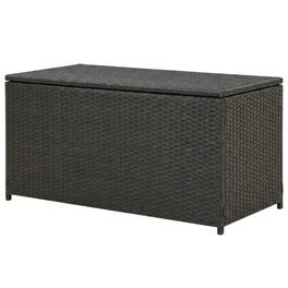 vidaXL - Patio Storage Box Poly Rattan - Black