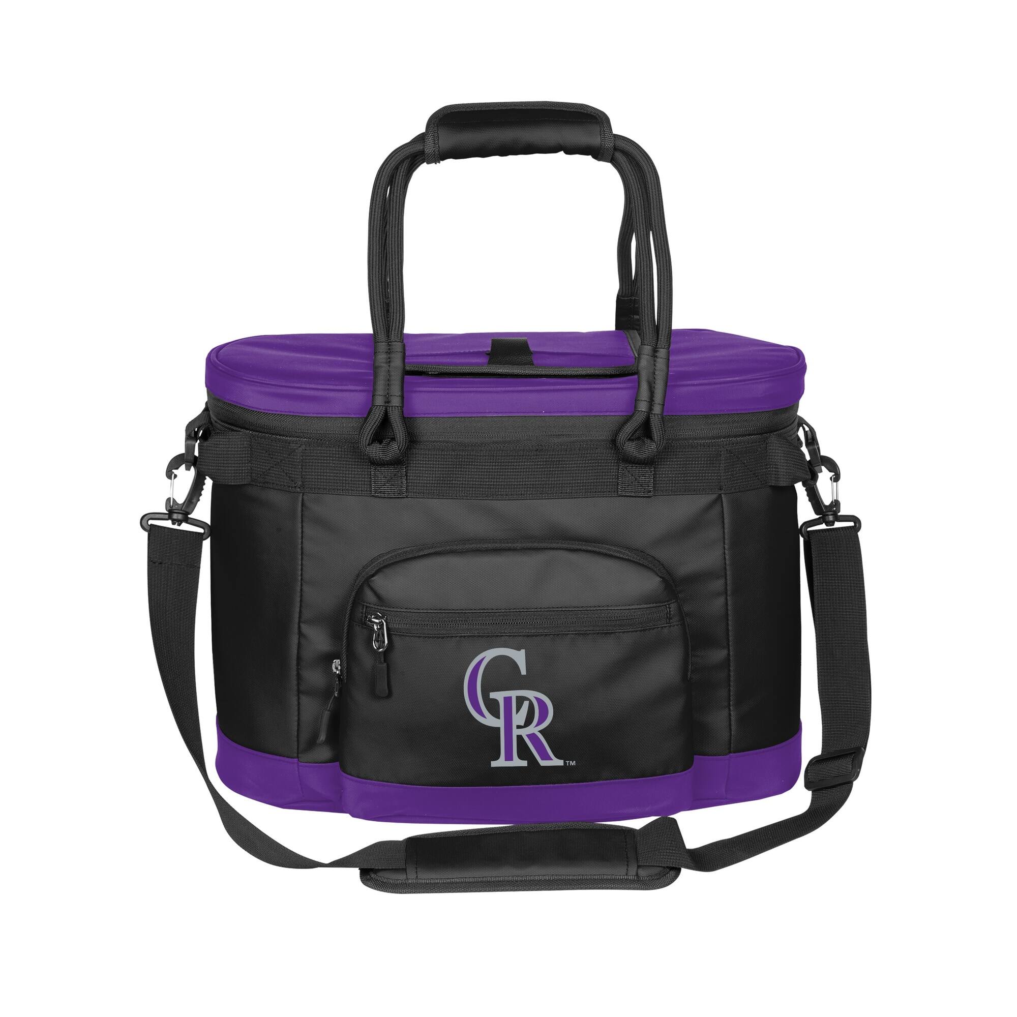 Front. Logo Brands - Colorado Rockies 35 Can Flex Cooler - Black.