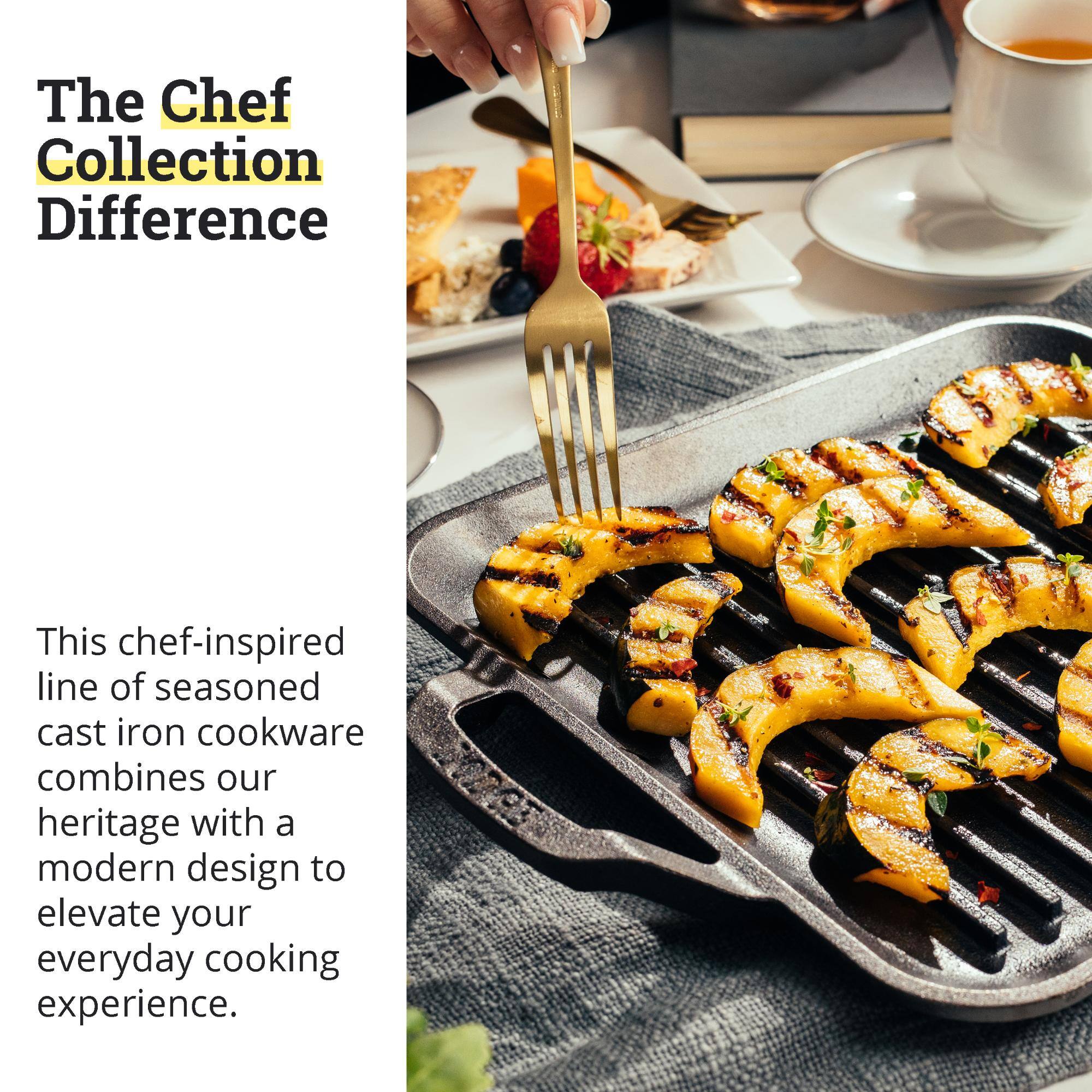 The Chef Collection Difference

This chef-inspired line of seasoned cast iron cookware combines our heritage with a modern design to elevate your everyday cooking experience.