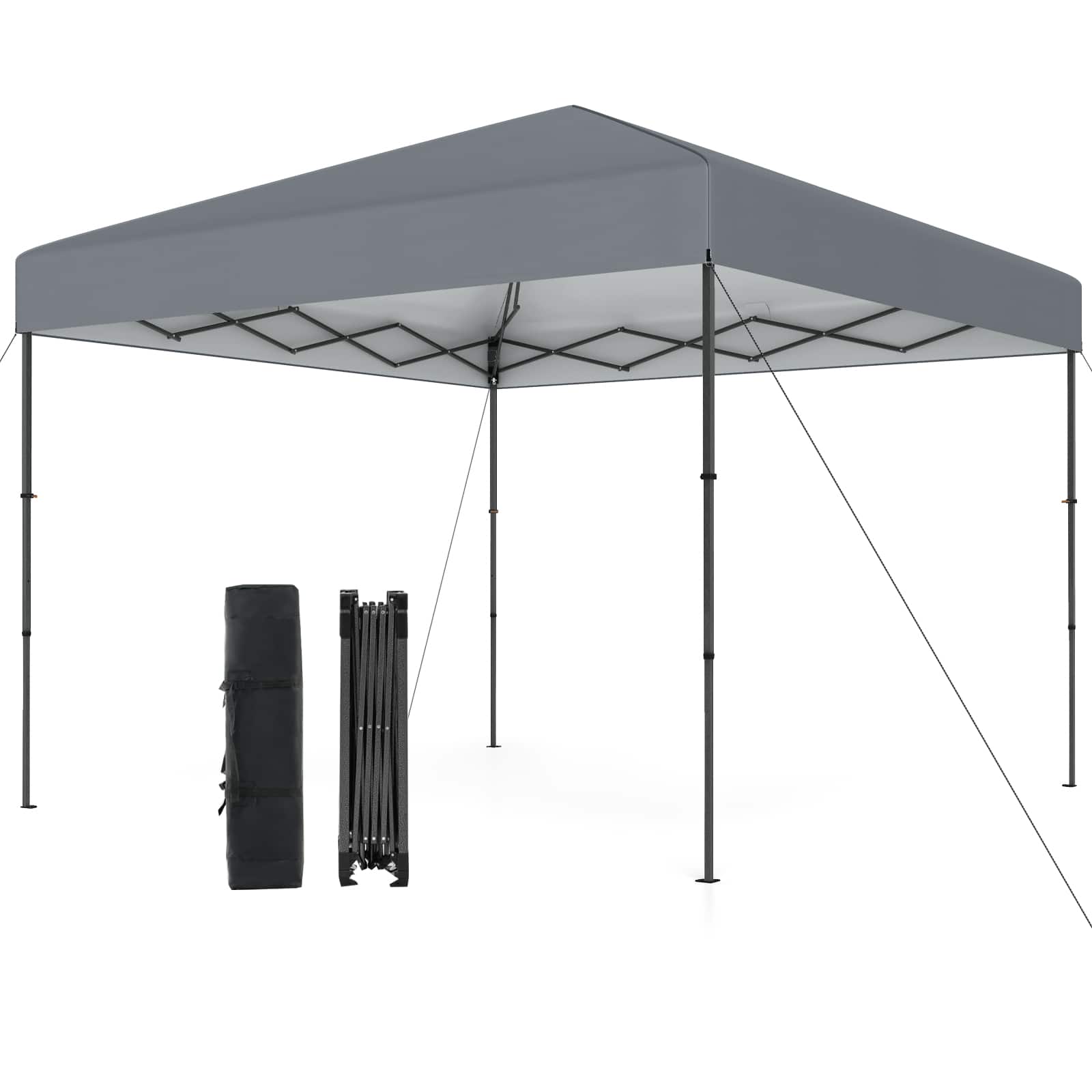 Gymax - 10 X 10 FT Pop up Canopy Tent w/ Portable Carrying Bag 8 Stakes 4 Wind Ropes - Gray price history on PriceWatchPro