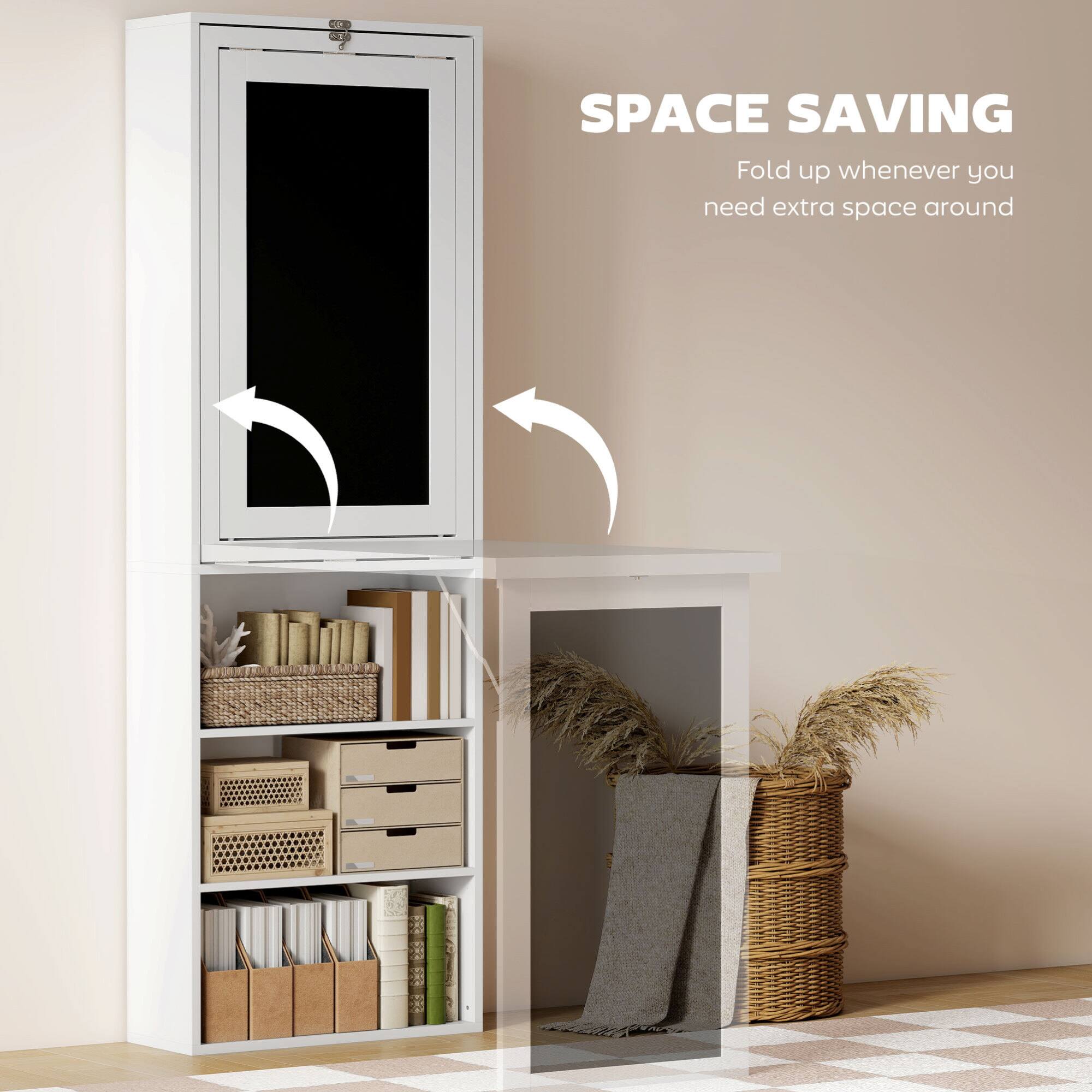 SPACE SAVING  
Fold up whenever you need extra space around