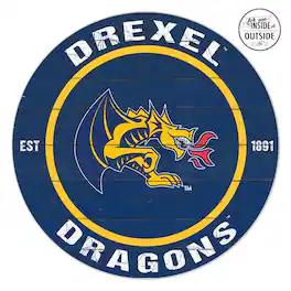 Jardine - Drexel Dragons 20" x 20" Indoor/Outdoor Circle Sign - Navy