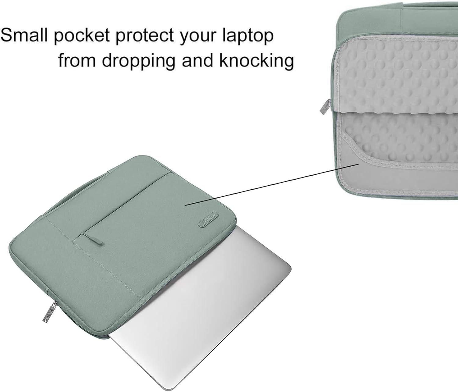 Small pocket protect your laptop from dropping and knocking.