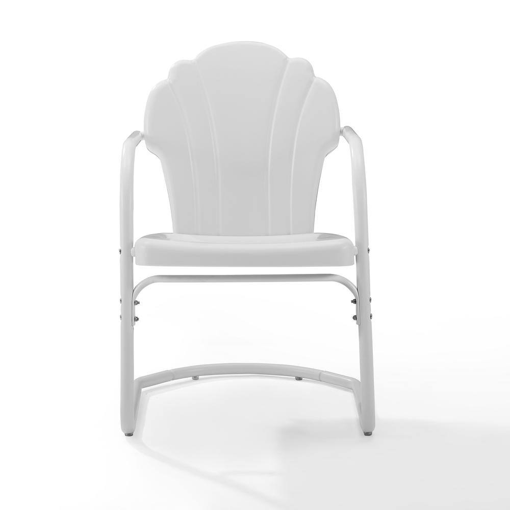 Alt View 3. Crosley Furniture - Tulip 2Pc Retro Outdoor Chair Set - 2 Chairs - White Satin.