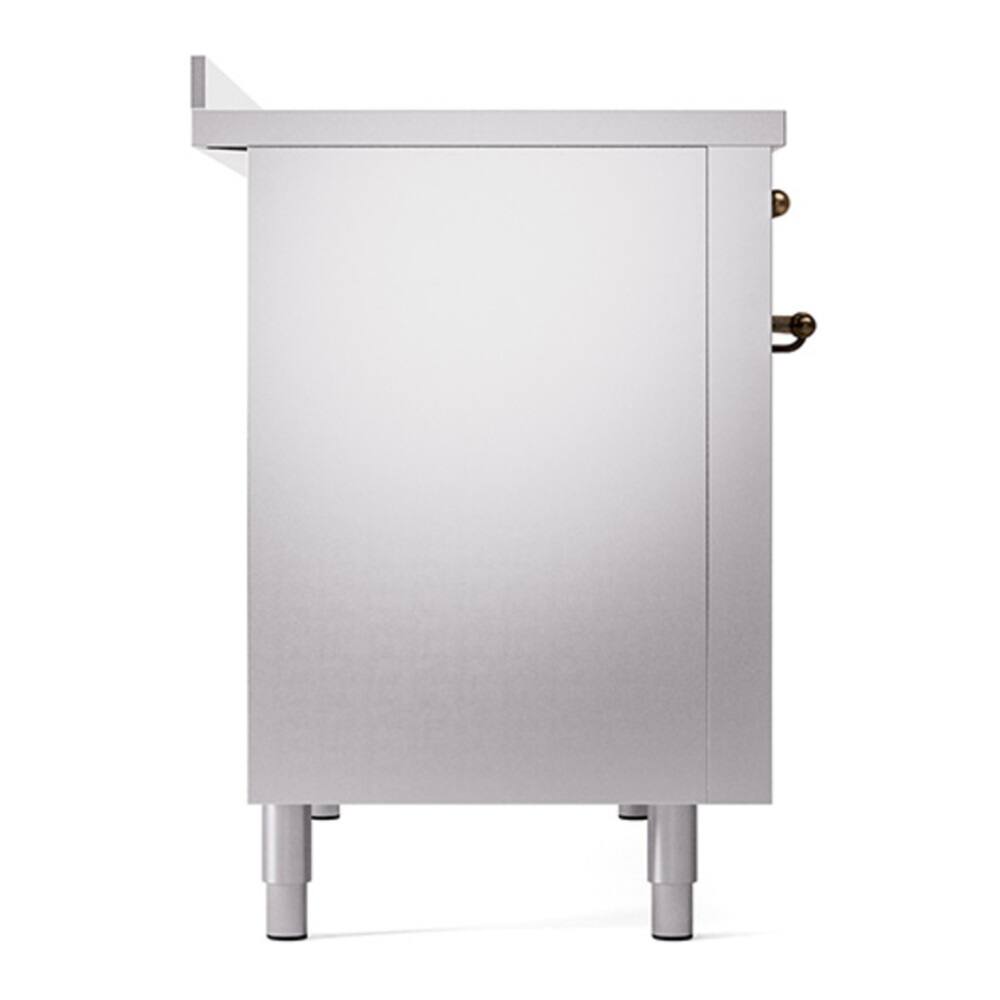 Alt View 9. ILVE - ILVE Nostalgie II Series 48 in. Induction Range with 6 Induction Elements (Burnished Trim) - Stainless Steel.