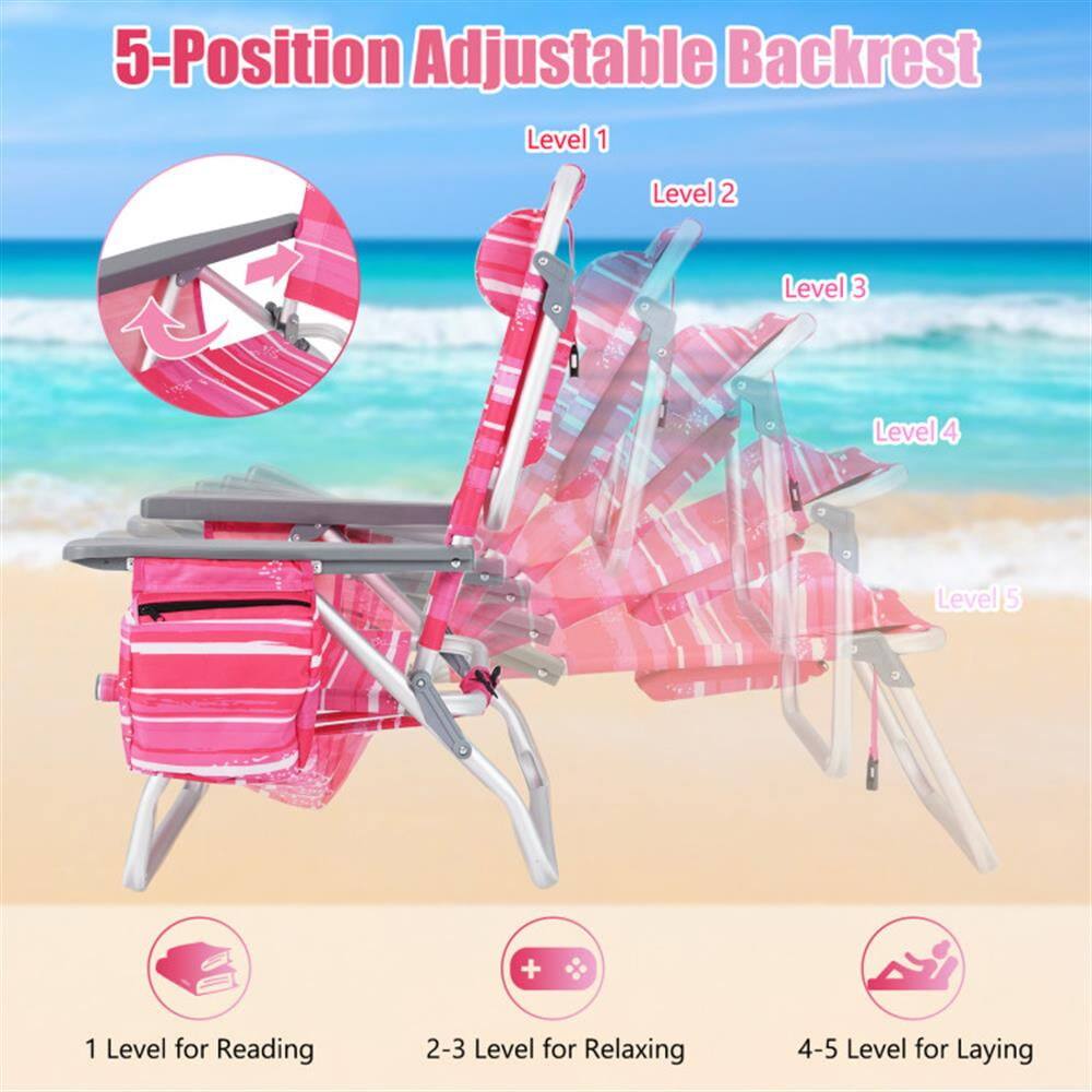 5-Position Adjustable Backrest

Level 1
Level 2
Level 3
Level 4
Level 5

1 Level for Reading
2-3 Level for Relaxing
4-5 Level for Laying
