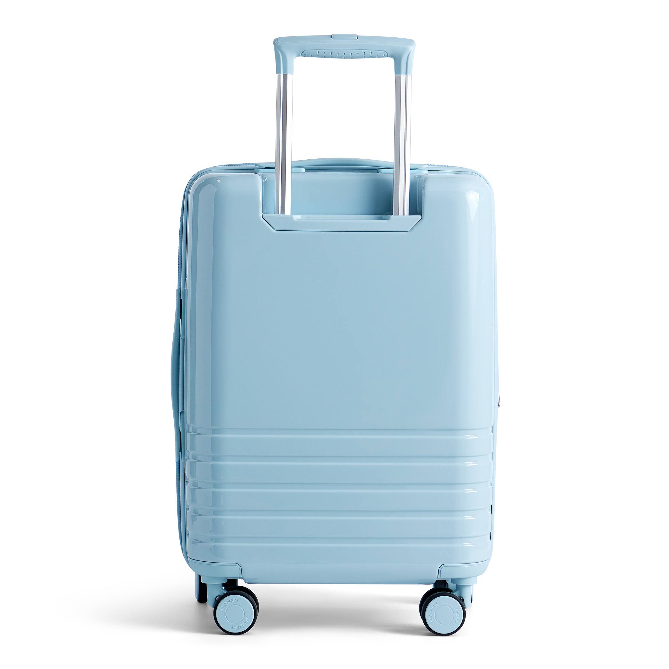 Angle. Bagsmart - Getaway 20" Carry-On Luggage, 100% PC Expandable Hardside Suitcase with 360° Double Spinner Wheels & TSA Lock, 40-48L - Dark Blue.
