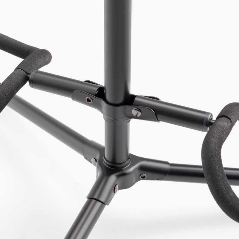 Angle. On Stage Stands - On-Stage GS7221BD Deluxe Folding Double Guitar Stand,Black - Black.