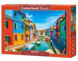 1000 Piece Jigsaw Puzzles, Burano Colors, Italy, Venice, Adult Puzzle, Castorland C-105250-2 - Red