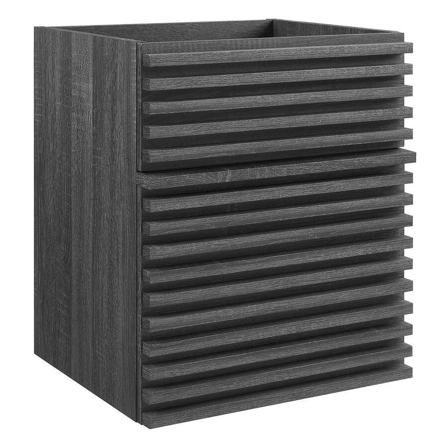 Angle Renderer Modway Render Wall Mount Bathroom Cabinet Basin Not Included Charcoal ...