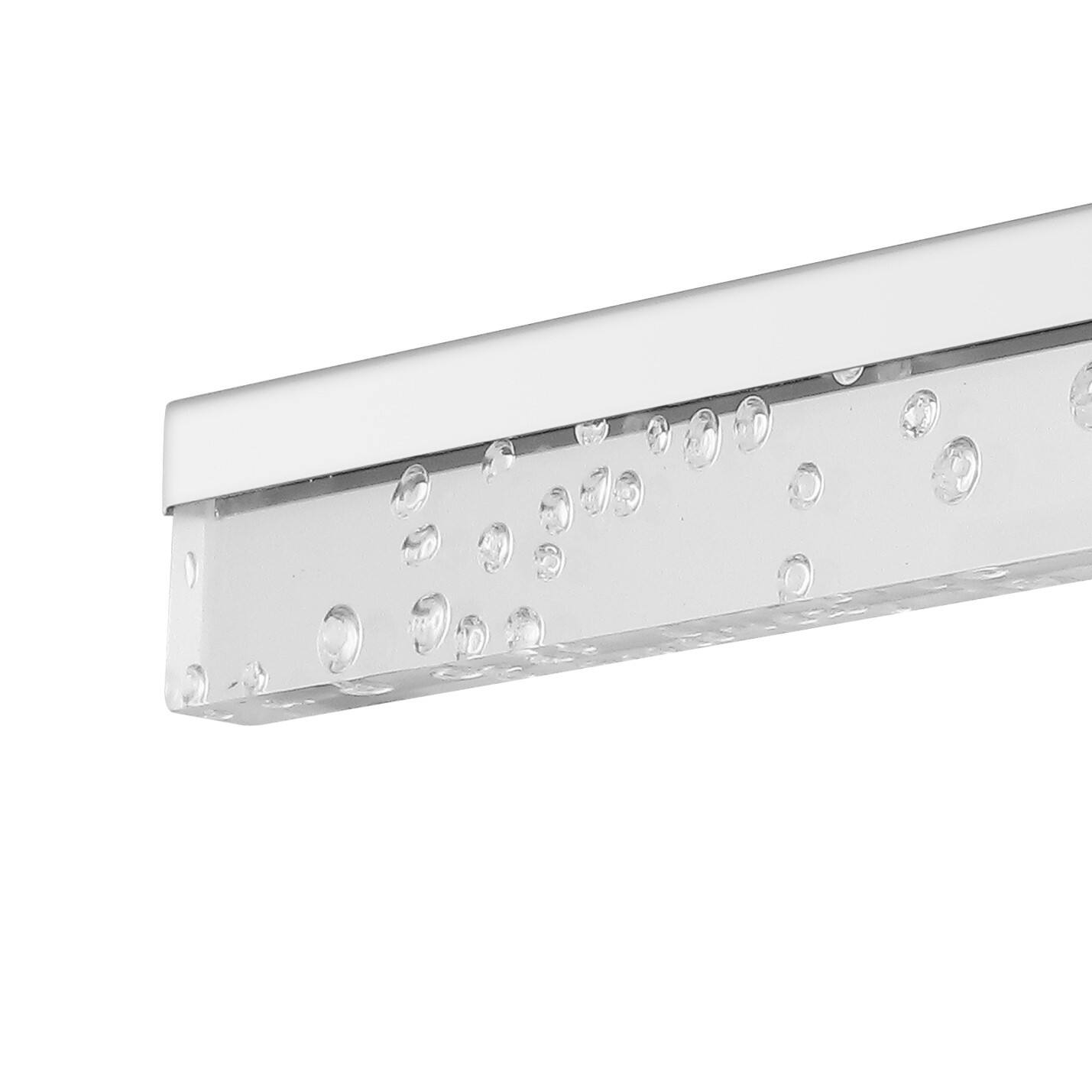Alt View 4. Jonathan Y - Mario 22" 1-Light Modern Contemporary 360-Degree Rotatable Iron/Seeded Acrylic Integrated LED Vanity Light, Chrome/Clear - Chrome/Clear.