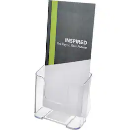 Deflecto - Single Compartment DocuHolder - 1 Pockets - 7.75" Height x 4.38" Width x 3.25" Depth - Desktop - Clear - Plasti