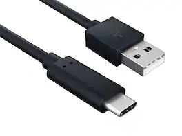 Cable Leader - USB 2.0 USB-A to USB-C Charge and Sync Cable, 480Mbps 3A Fast Charging for Phone, Tablet, Laptop - Black