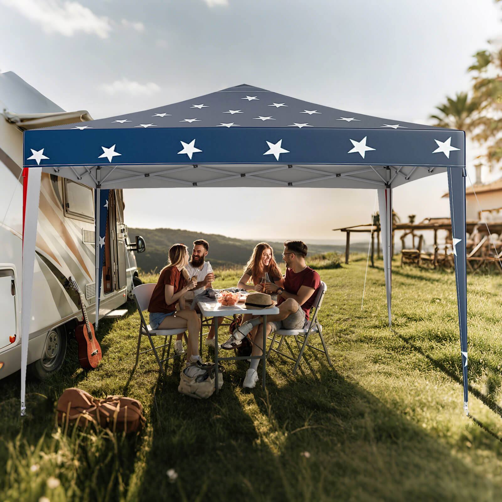 Alt View 3. Costway - Costway 10'x10' Folding Pop Up Tent Gazebo Canopy Mesh Sidewall - As pictures show.
