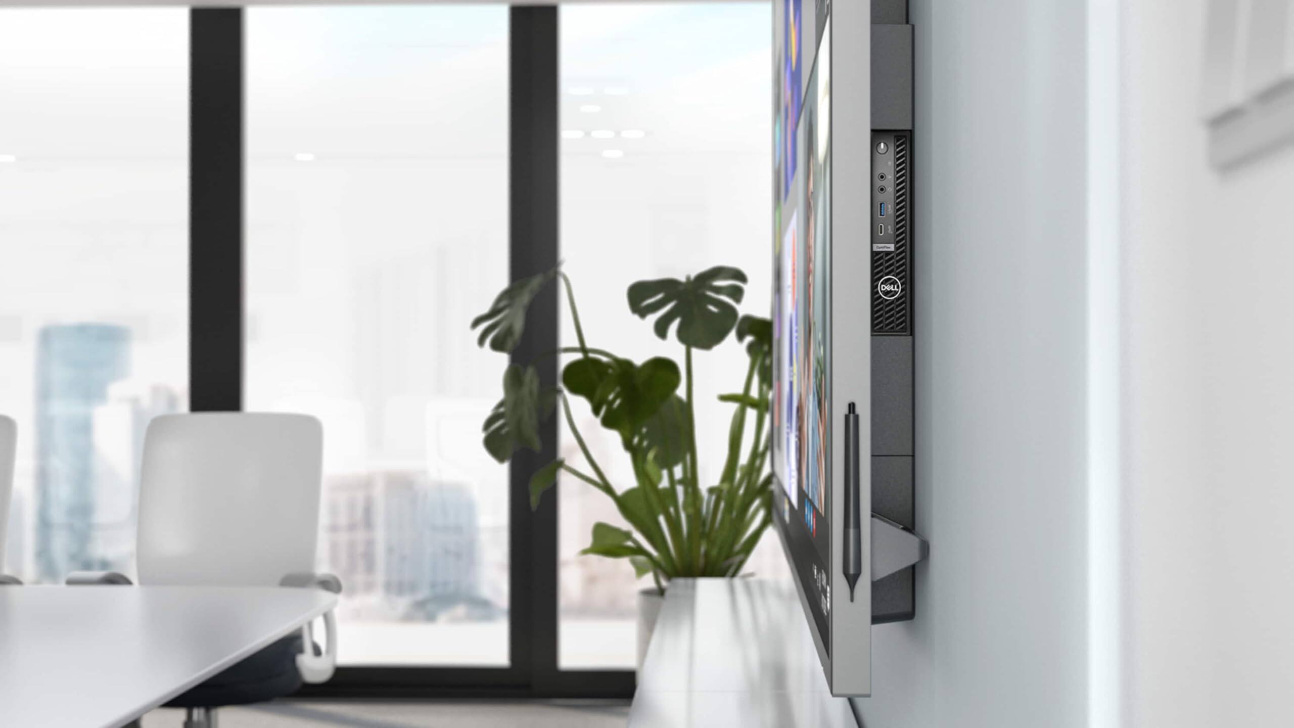 Alt View 4. Dell - Dell OptiPlex Micro 7020 Desktop, i3-14100T, 16GB DDR5, 512GB PCIe SSD, WiFi 6E, Triple Display, Windows 11 Pro - Black.