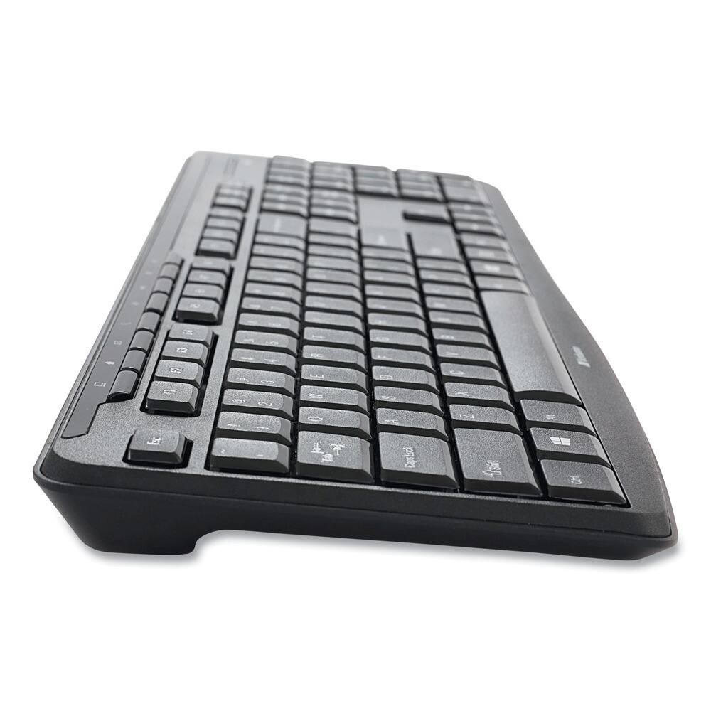 Left. Verbatim - Verbatim 99779 2.4 Ghz Frequency/32.8 ft. Wireless Range Silent Wireless Mouse and Keyboard - Black - Black.
