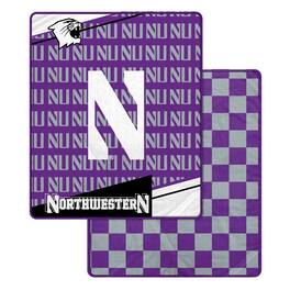 Pegasus - Northwestern Wildcats 60" x 70" Diagonal Ghost Checkered Double-Sided Blanket - Multicolor