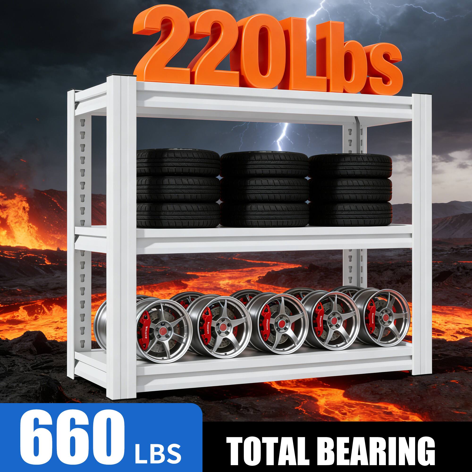 220 Lbs  
660 LBS TOTAL BEARING