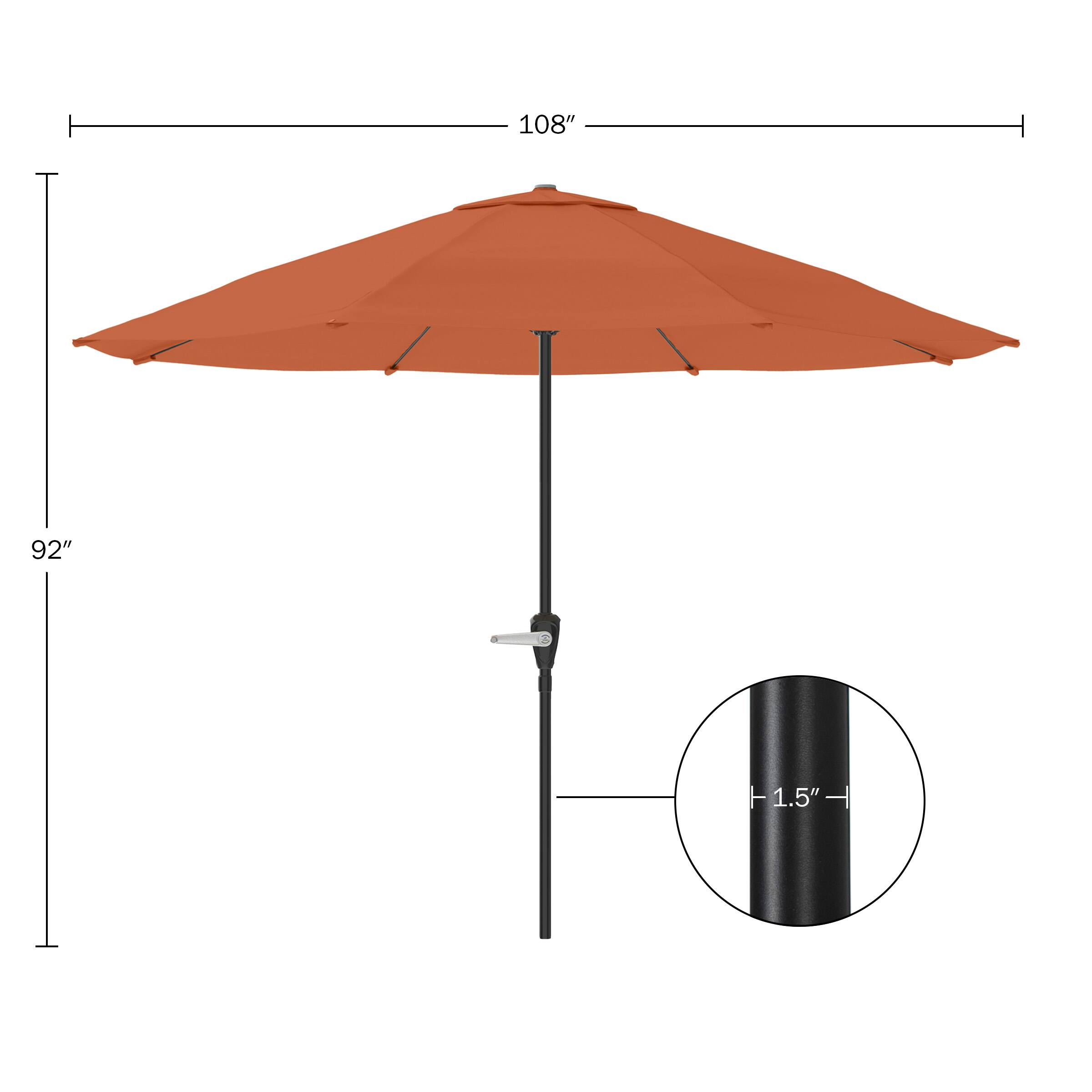Pure Garden 9Ft Outdoor Patio Umbrella Terracotta 50LG1052 Best Buy